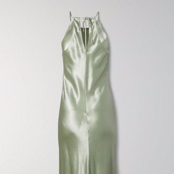 NWT Babaton Lato Dress Satin Halter Midi XS - Picture 8 of 15